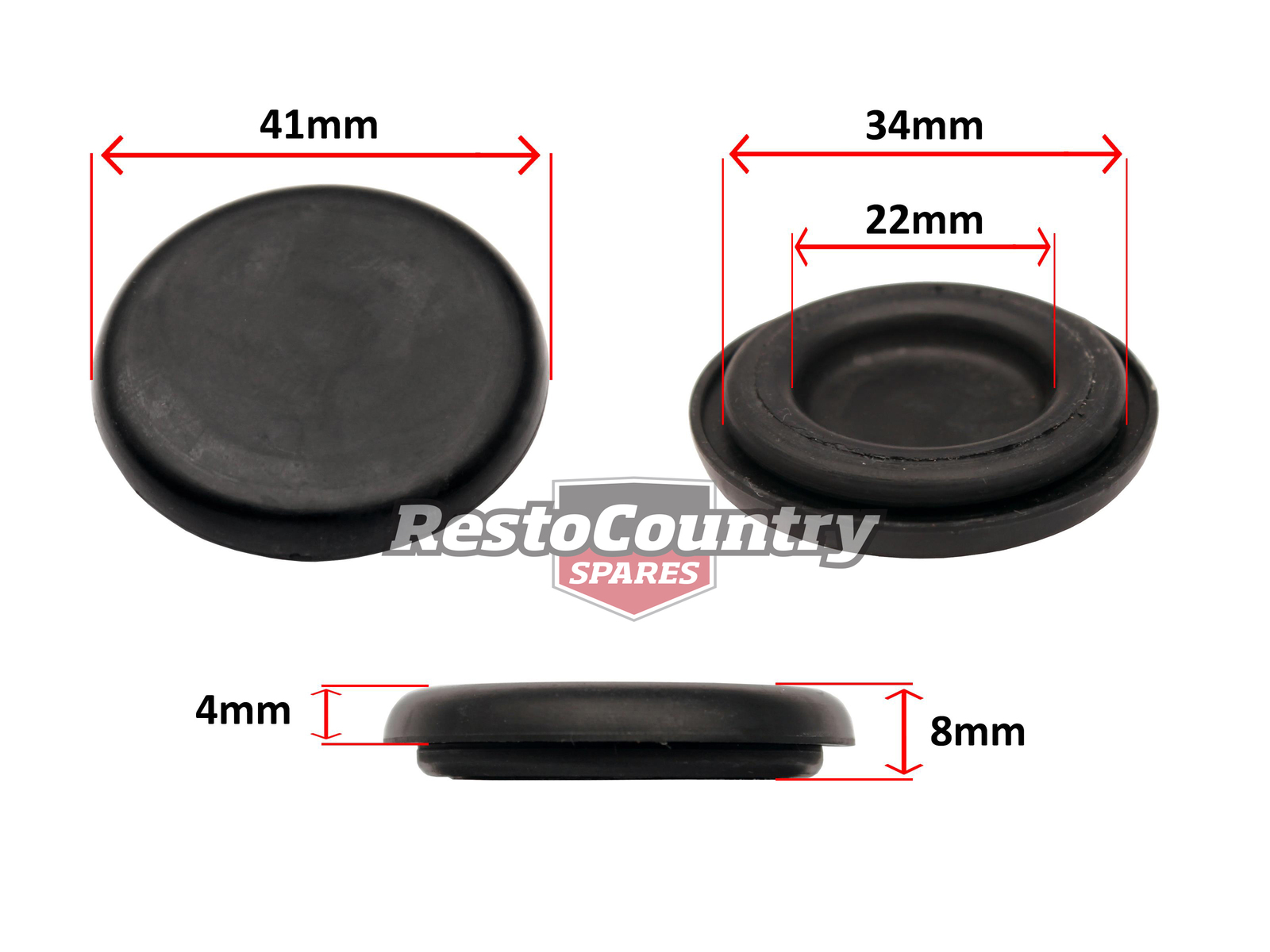 Universal Blind Grommet 42mm OD 32mm ID 1pc rubber blanking plug