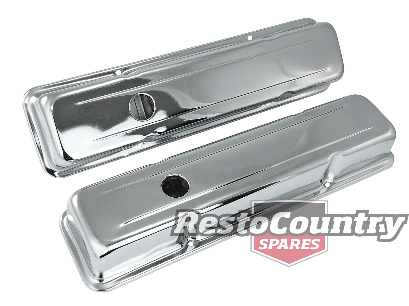 Chev V8 Chrome Rocker Covers Small 