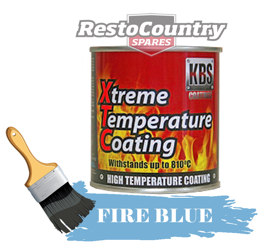 KBS Xtreme Temp Coating FIRE BLUE 250ml High Heat Resistant 260°C - 812°C