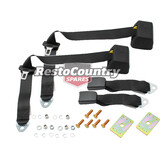 Ford Rear Inertia Seat Belt Black PAIR XD XE XF ZJ ZK ZL Parcel Shelf Mount ADR