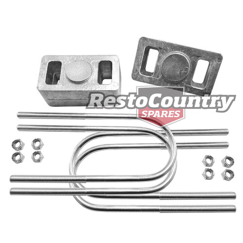 Ford 2" Lowering Block Kit 6Cyl XR - XD All,  XE XF Ute Van Wag,  U Bolt Leaf Spring