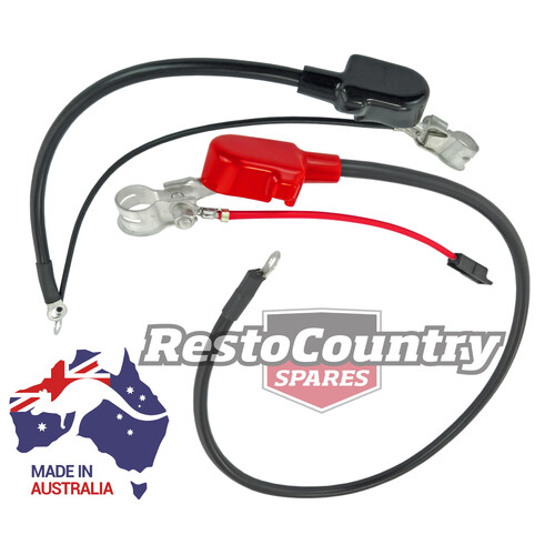 Holden Commodore Battery Cable + Clamp Set VB VC VH V8 253 308 UP TO 55 AMP ALT 