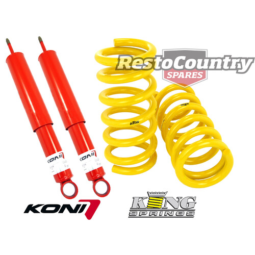 Holden Coil KING Spring + KONI Shock Kit Torana LH LX UC 4-6cyl V8 REAR 50mm Low