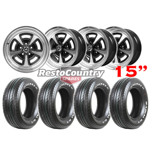 CTM Muscle GTS Wheel + Tyre Kit x4 15x7 Holden HQ HJ HX HZ WB Galaxy R1 mags