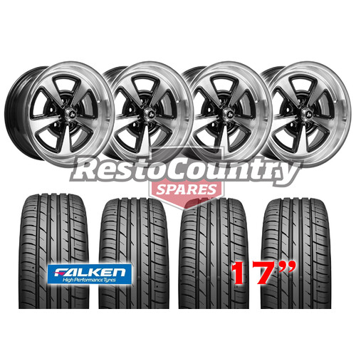 CTM Muscle GTS Wheel + Tyre Kit x4 17x8 Holden HQ HJ HX HZ WB Falken ZE914 mags 